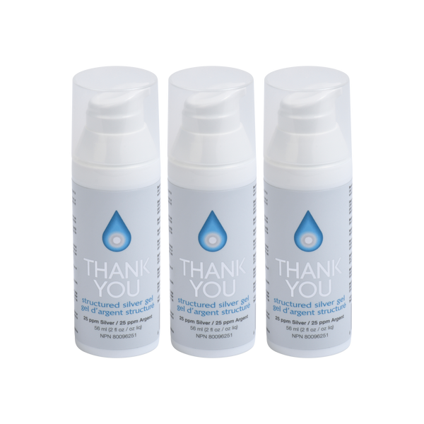 Thank You Structured Silver Gel: 3 Cylinders (save $19.90)